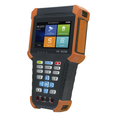 EPCOM - Tester de Video Profesional / Pantalla Táctil IPS 4" / 4K / H.265/H.264 / PoE 48V / Wi-Fi / Multímetro Digital / TDR RJ45 / Batería 4000 mAh