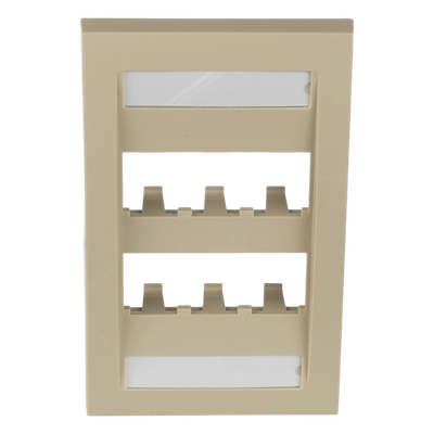 PANDUIT - Placa de Pared Vertical / 6 Puertos Mini-Com / ABS / 2.75 x 4.5 pulg. / Marfil