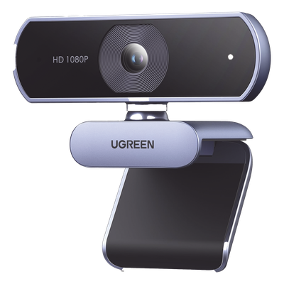 UGREEN - Cámara Web / Full HD 1080p@30FPS / Micrófonos Duales con Cancelación de Ruido / Ángulo de Visión 85° / Rotación 360° Horizontal