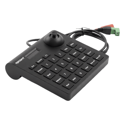 EPCOM - Mini Teclado Controlador PTZ / LCD / Joystick Multidireccional / RS-485 / 12VCC