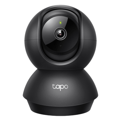 TP-LINK - Cámara PTZ IP / 1080p Full HD / Wi-Fi / Visión Nocturna IR 12 m (39.4 ft) / Audio Bidireccional / Seguimiento Automático / microSD 512 GB