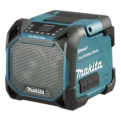 MAKITA - Bocina y Reproductor de Música / Bluetooth 30 m (100 ft) / USB y Auxiliar MP3 / Salida 12V-18V-AC / Pantalla LCD / 2.7-3.4 kg (6.0-7.5 lbs)