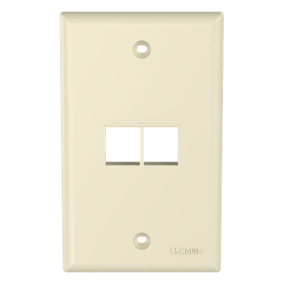 PANDUIT - Placa de Pared Vertical / 2 Puertos Keystone / ABS / 2.75 x 4.5 Pulg. / Marfil