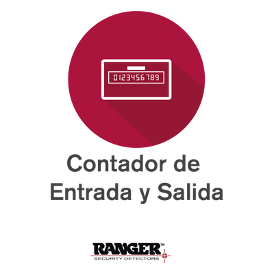 RANGER SECURITY DETECTORS - Contador de Entradas y Salidas / Sensor Infrarrojo Anti-Falsas Alarmas / Pantalla Remota 30 m / Conexión RJ45 LAN / Batería 8 Horas / Diseño Intemperie