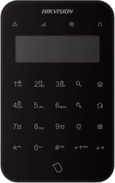 HIKVISION - (AX PRO) Teclado Inalámbrico con Pantalla LCD para Armado y Desarmado / Color Negro / Funciones de Automatización para control de Relevadores