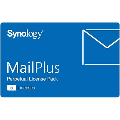SYNOLOGY - Paquete de Licencias Synology MailPlus | 5 Cuentas de Correo Electrónico Activas | Licencias Permanentes | Compatible con Soluciones High-Availability | Migración a Otro Synology NAS.