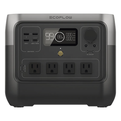 ECOFLOW - Estación de Energía Portátil / 768 Wh / 4 AC 800 W (Max. 1600 W) / USB-C 100 W / Carga Completa 1 Hora / Wi-Fi y Bluetooth / Carga Solar 220 W