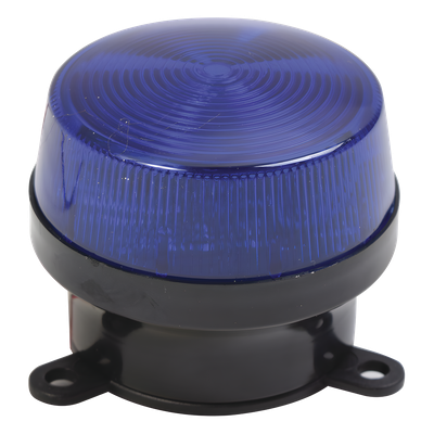 SFIRE - Estrobo de Señalización / 12 VCC / 90 Destellos por Minuto / Montaje de Brida 68 mm / Interior / Azul