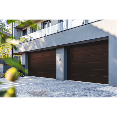 ACCESSPRO - Sección para puerta de Garage / Lisa / Imitacion Madera / BLACK WALNUT/ Para GARAGE208B / Estilo Americana.
