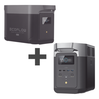 ECOFLOW - Estación de Energía Portátil / 4096Wh Total / 2400W CA / LiFePO4 / WiFi & Bluetooth / 23 kg