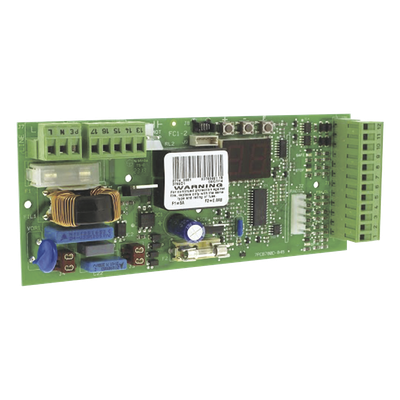 FAAC - Tarjeta Electrónica para Operador de Puerta Industrial / Control Motor 1PH / Ahorro Energético 30% / Protección Sobretensión y Cortocircuito / Diseño Compacto