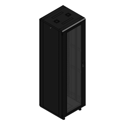 LINKEDPRO - Gabinete Rack de Piso / 42U / 19 Pulgadas / Carga 1000 kg / Puerta Cristal Frontal / 600x605x1990 mm