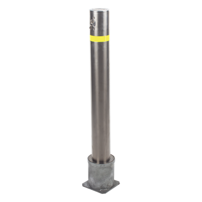 ACCESSPRO - Bolardo Desmontable / Acero Inoxidable SS304 / 900 mm (2.95 ft) Altura / 114 mm Diámetro / 3 mm Espesor / Punta Plana