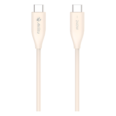 EZVIZ - Cable de Carga USB-C a C / 240W / 1.5 m (4.92 ft) / GaN / Transferencia 480 Mbps / Silicona Anti-Enredos / Conectores Aluminio