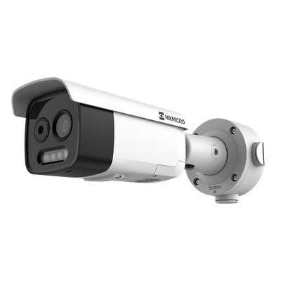 HIKVISION - Cámara Bala IP Bi-Espectral / Térmica 160×120 / Óptica 5 MP / IR 80 m (262.5 ft) / Medición Temperatura ±8 °C / VCA 3.0