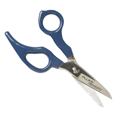 FLUKE NETWORKS - Tijeras Cortadoras / Acero Forjado / Pelado 19-23 AWG / Corte 12-16 AWG / Lija y Raspador Integrados