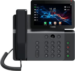 FANVIL - Teléfono IP Empresarial V66 Prime, Pantalla Táctil Color 7 Pulgadas, Audio HD Opus, Video 1080p, Wi-Fi 6, Bluetooth 5.4, 20 Líneas SIP, 6-Way Conference, PoE, Material Antibacterial