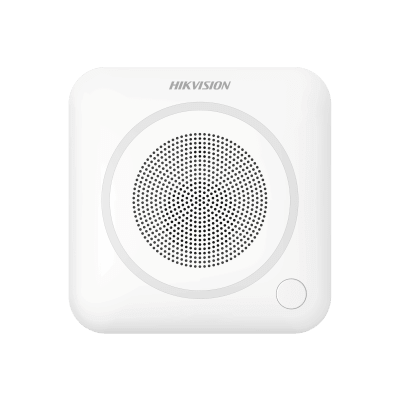 HIKVISION - (AX PRO) Sirena Inalámbrica Interior / 105dB / Audio Intercom 85 dB / LED de Alerta