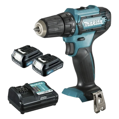 MAKITA - Atornillador broquero cambio rápido 3/8" / 2 baterías 12V 1.5Ah / 81 accesorios / 6.0 N.m / 220 RPM