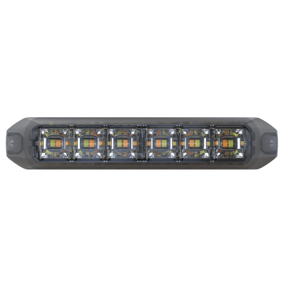 SIGNALPRO - Luz Auxiliar Moldeable de 12 LED, Rojo / Azul, Lente Transparente, SAE