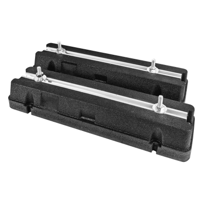 EPCOM - Base Antivibratoria para Minisplit / Carga 370 kg / Canal Deslizante de Aluminio / Nivel Integrado / Caucho de Alta Resistencia