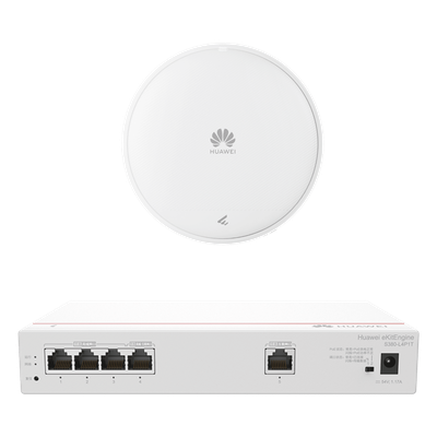 HUAWEI - Kit Router Multi-Servicio / 1x GE WAN / 4x GE LAN PoE 50W / Punto de Acceso Wi-Fi 7 / 3.5 Gbps / MU-MIMO 2x2 / Smart Antenna / Montaje Techo y Pared