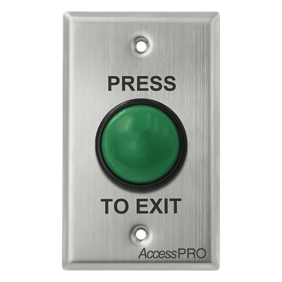 ACCESSPRO - Botón de Emergencia Tipo Hongo / IP66 / Acero Inoxidable / Contacto NO/COM/NC / 24 VDC 1.5 A / -20°C a 55°C