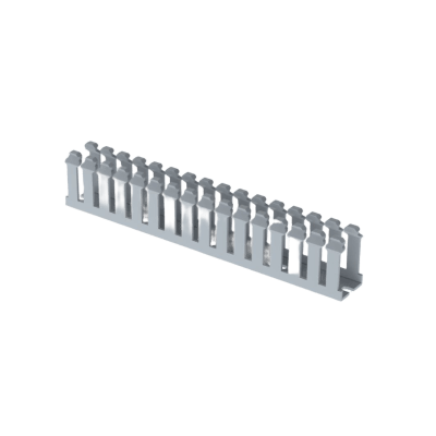 PANDUIT - Canaleta Ranurada de PVC sinTapa, Tipo F, 23.6 mm de Ancho, 39.9 mm de Alto y 1.8 m de Largo, Color Gris