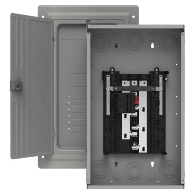 SIEMENS - Centro de carga trifásico 3 Fases, 4 Hilos para interruptores QP, de 12 polos - 24 circuitos, 120/240vca, Barras de aluminio 100 Amp, Nema 1, uso interior. Incluye tapa.