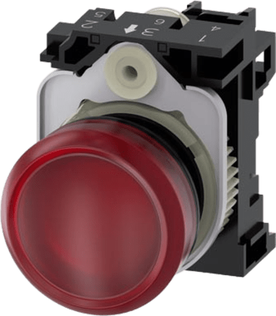 SIEMENS - Lampara de señalización plástica con led color Roja, 24Vca-Vcd