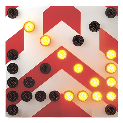 ACCESSPRO - Tablero de señalización LED / 1200x1200 mm (3.9x3.9 ft) / 27 LEDs ámbar y rojo / 300 m visibilidad / -20°C a 70°C