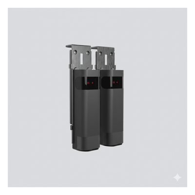 ACCESSPRO - Sensor de Haz Infrarrojo Inalámbrico / Triple Frecuencia 409-458 MHz / Alcance 20 m (65.6 ft) / IP54 / Ajuste Angular ±90° / Batería Litio 2300 mAh