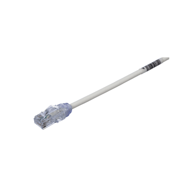 PANDUIT - Cable de Parcheo UTP Cat6A, CM/LSZH, Diámetro Reducido (28AWG), Color Blanco, 0.5 Metros (1.64 Pies).