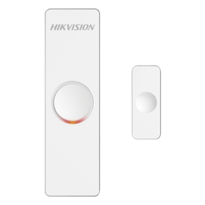 HIKVISION - Contacto Magnético Inalámbrico / Comunicación Bidireccional 433 MHz / Alcance 800 m (2624.7 ft) / Detección de Apertura Puertas y Ventanas / Batería 2 Años / LED Indicador