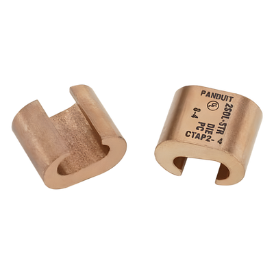 PANDUIT - Conector de Compresión Tipo C / Rango 1/0 a 2/0 AWG / Cobre Sin Oxígeno / Aplicación Malla de Tierra