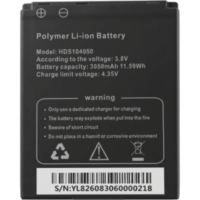 EPCOM - Batería de Respaldo para Bodycam / 3050 mAh / 11.59 Wh / 3.8 VCC / Carga 4.35 VCC / 52 x 42 x 11 mm
