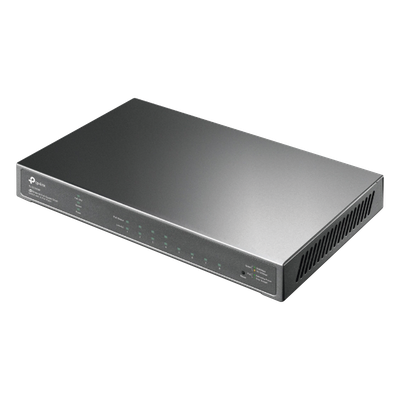 TP-LINK - Switch Gestionado / 8 Puertos Gigabit / 4 Puertos PoE+ 30 W / Presupuesto PoE 62 W / Gestión Cloud / L3 Static Routing / Sin Ventilador / Carcasa Metálica