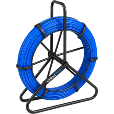 LINKEDPRO - Guía de Jalado de Cables Tipo Cobra / 11 mm / 200 m (656.2 ft) / Fibra de Vidrio / No Conductora / Resistente a Humedad y Corrosión