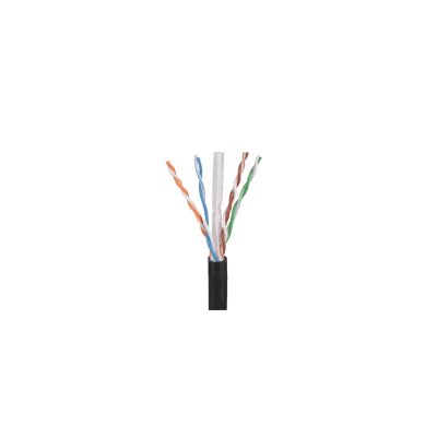 PANDUIT - Bobina de Cable UTP de 4 Pares OSP (Planta Externa), Cat6 de Rango Extendido, 22 AWG, Color Negro, 305 Metros (1000 Pies).