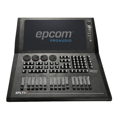 EPCOM PROAUDIO - Consola de Control de Iluminación / 4 Universos DMX Nativos / 32 Universos Expandibles / 15 Faders de Reproducción / Pantalla Táctil 15.6 pulgadas / 4GB RAM + 128GB SSD / Linux OS