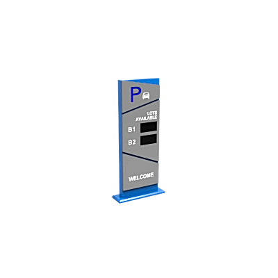 HIKVISION - Pantalla Principal de Guía de Estacionamiento / 2 Módulos / Mensaje de Bienvenida / Uso con Aplicación de Guía de Estacionamiento
