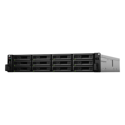 SYNOLOGY - Sistema de Almacenamiento NAS / Controlador Dual Activo-Pasivo / 12 Ranuras SAS / Capacidad Bruta 576 TB / Procesador Intel Xeon D-1521 / Redundancia Hardware