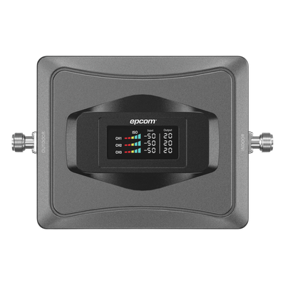 EPCOM - Amplificador de Señal Celular / Triple Banda 850/1900(+)/2100(+) MHz / Ganancia 68 dB / Cobertura 1000 m² (10764 ft²) / Compatibilidad Multioperador / Sin Configuración