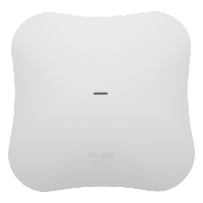 RUIJIE - Punto de Acceso Wi-Fi 7 / Tri-Banda / BE14000 / 13 Gbps / 600 Usuarios / 2.5G PoE In + SFP+ 10G / MIMO 8x8