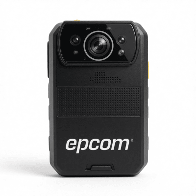 EPCOM - Body Camera para Seguridad / Video 4K / GPS Interconstruido / Conexión 4G-LTE / WiFi / Bluetooth / Sistema Basado en Android / Exterior IP66
