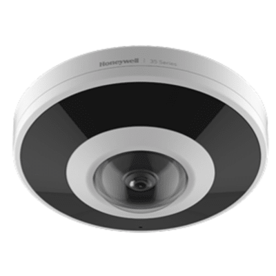 HONEYWELL - Cámara Fisheye 35 Series 6MP / 12MP / Visión 180° / WDR 120 dB / IR 20 mts / IP67 IK10 / H.265 HEVC / Audio Bidireccional / Análisis de Video / Compatibilidad ONVIF / PoE