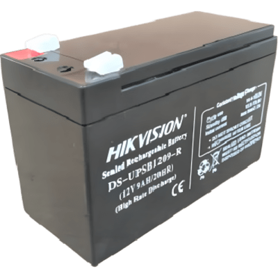 HIKVISION - Bateria de Plomo Ácido / 12 VCD / 9 Amp / Ideal para UPS Online, EPS y Uso General / Certificación CE / Paquete de 5 Piezas