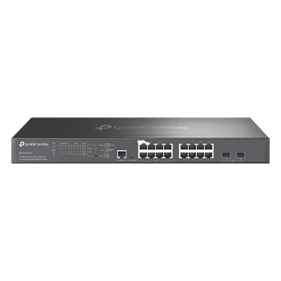 TP-LINK - Switch L2+ PoE+ / 16 Puertos MultiGigabit 2.5G / 8 Puertos PoE+ 240W / 2 Puertos SFP+ 10G / 120 Gbps / Administración Centralizada