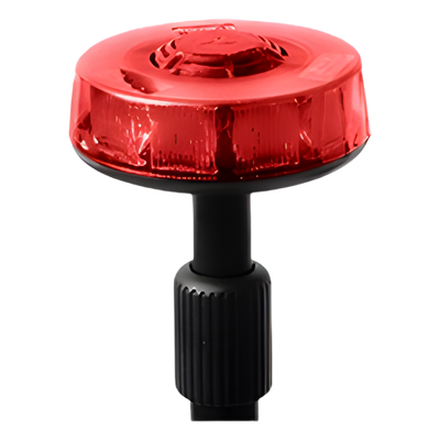 FEDERAL SIGNAL - Luz telescópica trasera / Mástil 3 secciones / 15 LEDs Solaris / 12W / 12VCC / Domo rojo policarbonato