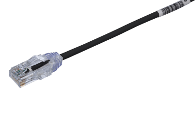 PANDUIT - Cable de Parcheo TX6, UTP Cat6, Diámetro Reducido (28AWG), Color Negro, 16.76 Metros (55 Pies)